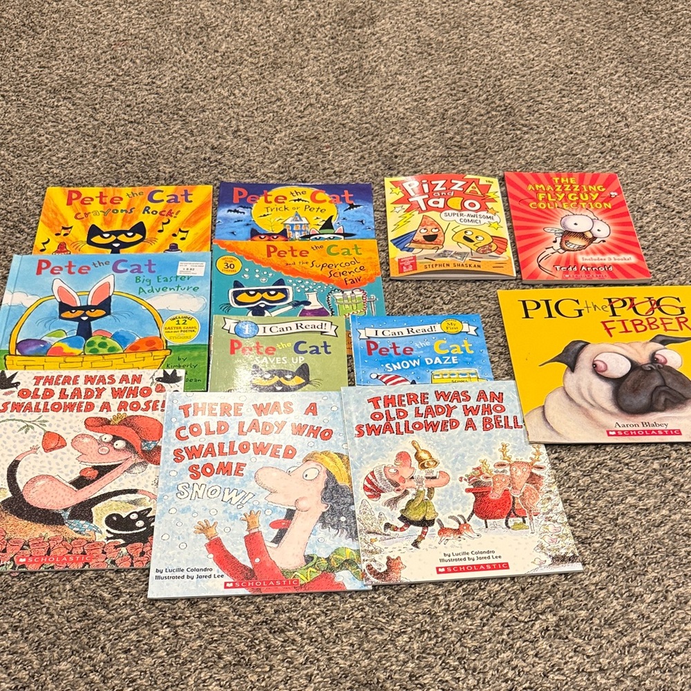 Pete the Cat & other age appropriate books